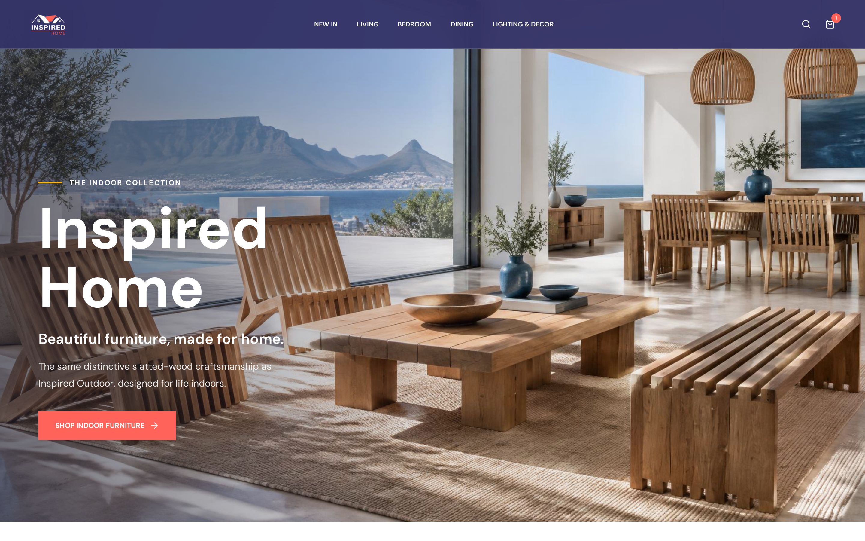 Inspired Home interactive concept showcase homepage