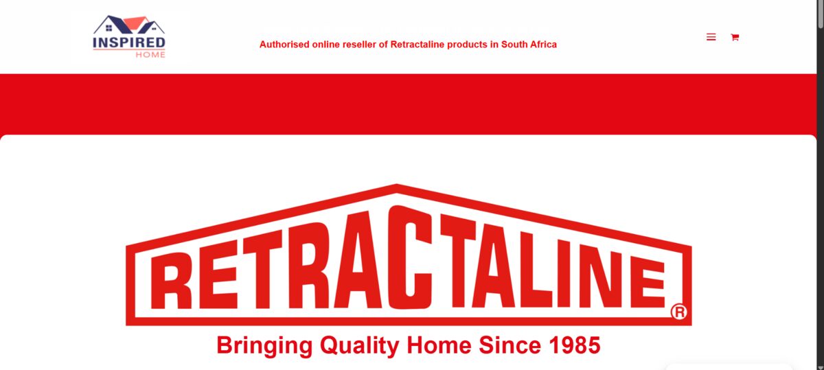 Screenshot of the Retractaline online store